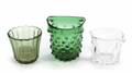 GRETA GARBO GROUP OF THREE GLASS VASES