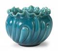 GRETA GARBO BRETBY TURQUOISE MAJOLICA VASE