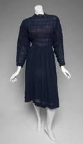 GRETA GARBO NAVY SILK DRESS