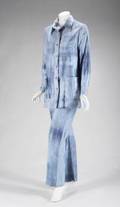 GRETA GARBO BLUE DYED OUTFIT