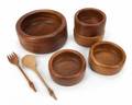 GRETA GARBO DANSK STYLE TEAK SALAD BOWL SET