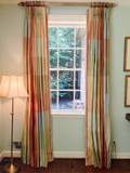 Two Sets of Silk Curtains or Window Treatments