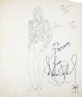 MICHAEL JACKSON SIGNED COSTUME SKETCH
