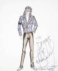 MICHAEL JACKSON SIGNED COSTUME SKETCH