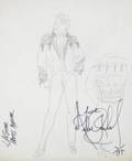 MICHAEL JACKSON SIGNED COSTUME SKETCH