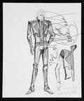 MICHAEL JACKSON SIGNED COSTUME SKETCH
