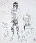 MICHAEL JACKSON SIGNED COSTUME SKETCH