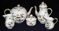 182 FIVE PIECE HEREND PORC TEA AND COFFEE SERVICE