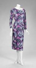 GRETA GARBO BLUE AND PINK EMILIO PUCCI DRESS