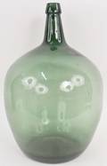 Large French Green Glass Wine Bottle