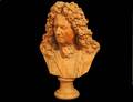 224 PAINTED PLASTER OF PARIS BUST OF MOLIERE