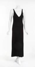ELIZABETH TAYLOR THEA PORTER BLACK JERSEY GOWN