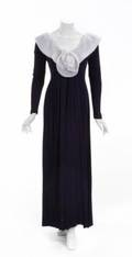 ELIZABETH TAYLOR NAVY BLUE JERSEY GOWN