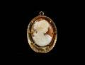 443 SHELL CARVED CAMEO OF A BUST OF A MAIDEN