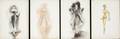 TRAVILLA FASHION SKETCHES CIRCA 1950S AND 1960S