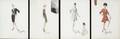 TRAVILLA FASHION SKETCHES CIRCA 1960S