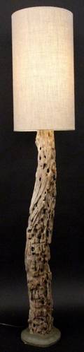 Weathered Driftwood Floor Lamp