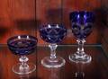 BOHEMIAN COBALT CUT TO CLEAR CRYSTAL STEMWARE