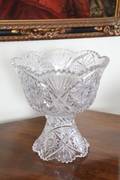 AMERICAN BRILLIANT PERIOD TWOPIECE PUNCH BOWL