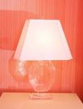 TWO ACRYLIC TABLE LAMPS