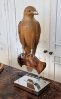 CARVED WOOD FALCON 
