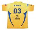 SURESH RAINA SIGNED 2008 CHENNAI SUPER KINGS MATCH WORN CRICKET JERSEY