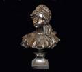 181 PATINATED BRONZE BUST OF A MAIDEN