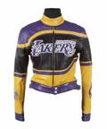 BETTE MIDLER LEATHER JEFF HAMILTON LAKERS JACKET 