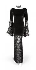 WHITNEY HOUSTON BLACK METALLIC GOWN
