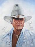 DALLAS CAST SIGNED PAINTING