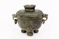 Spinach Green Jadeite Lidded Censer