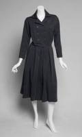 GRETA GARBO GREY WOOL JERSEY DRESS