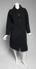GRETA GARBO BLACK WOOL OVERCOAT