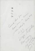 ELVIS PRESLEY HANDWRITTEN COME RAIN OR COME SHINE LYRICS 