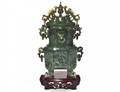 235 SPINACH JADE VASE AND COVER