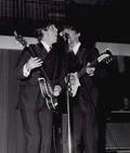 GEORGE HARRISON AND PAUL McCARTNEY 1963 IMAGE