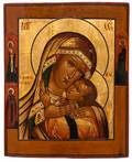 A RUSSIAN ICON OF THE KORSUNSKAYA MOTHER OF GOD 19TH CENTURY