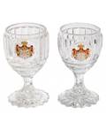 A PAIR OF RUSSIAN IMPERIAL CUTCRYSTAL GLASSES IMPERIAL GLASS FACTORY ST PETERSBURG