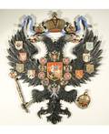 A CARVED WOOD RUSSIAN COAT OF ARMS EARLYMID 20TH CENTURY carved