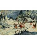 KONSTANTIN ALEXEIVICH KOROVIN RUSSIAN 18611939 Winter Evening in a Russian Village