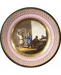 A RUSSIAN PAINTED PORCELAIN PLATE EARLY 20TH CENTURY