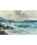 ALEXANDER DZIGURSKI AMERICAN 19111995 Waves on a Rocky Coast