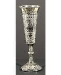 A RUSSIAN SILVER AND NIELLO CHAMPAGE FLUTE MOSCOW MID 19TH CENTURY