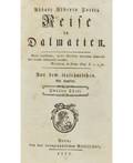 ABBATE ALBERTO FORTIS 17411803 Reise in Dalmatien Travels in Dalmatia Bern 1797 Two volumes With numerous folding engraved maps and engraved plates c 170 x 110 mm each163 x 105 mm