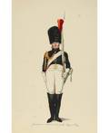 A COLLECTION OF 21 HANDCOLORED LITHOGRAPHS OF VARIOUS EUROPEAN MILITARY UNIFORMS 19TH CENTURY including French
