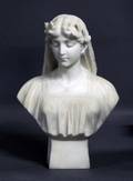 253 WELL CARVED MARBLE BUST BEATRICE