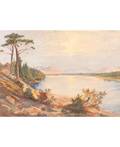 FREDERICK W FREER AMERICAN 18491908 Serene Lake Landscape