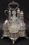 1852 C Henry Wilkinson  Co Sterling Cruet Set