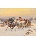 ATHANASEI SCHELOUMOFF RUSSIAN 18921983 The Fleeing Sleigh