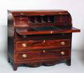 258 CONTINENTAL INLAID MAHOGANY CYLINDER BUREAU